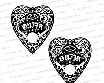 Ouija Planchette, Ouija Planchette SVG, Ouija SVG, Ouija Game, Ouija Game Piece, Steampunk planchette, Cut file, Vector, Digital file