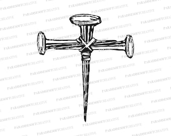 Nail cross SVG, Nail corss DXF,  Christian Nail Cross SVG, Jesus Nail Cross svg, Vector, Cut File, Digital File, Instant Download