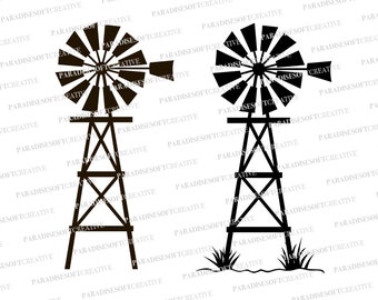 Windmill SVG, Windmill Vector, Windmill Clipart, Windmill Silhouette, SVG Windmill, Wind Mill svg, Wind mill Vector, Digital File