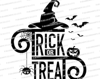 Trick or Treat SVG, Halloween SVG, Halloween, spooky svg, trick or treat, October 31st svg, Vector, Digital file