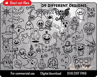 HALLOWEEN SVG Bundle, Halloween Clipart, Halloween Svg Cut Files for Cricut, Halloween Cut Files, Pumpkin SVG Vector, Digital File
