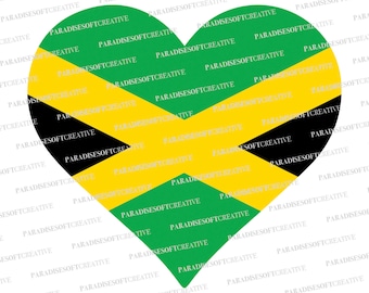 Love Jamaica svg, Jamaica flag svg, Jamaican flag, Jamaica Vector, Reggae jamaica, Heart Jamaica svg, Digital Download, Flag SVG Jpeg PNG