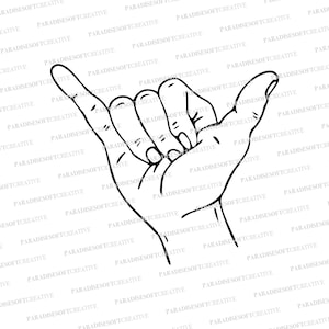 Shaka Sign SVG, Shaka Brah SVG, Hang Loose SVG, Mahalo svg, Mahalo Hand svg, Positive svg, Surf Hand svg, Hawai Surf Culture svg, Hang Lose