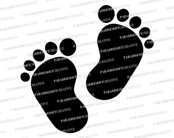 Pie de bebé SVG, huella bebe svg, bebé vector, pie bebé SVG, archivo de corte, vector, descarga digital