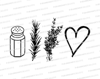 Practical SVG, Magic svg,  Salt Rosemary Lavender Love, Vector, Cut File, Digital File