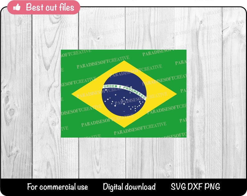 Brazil Flag SVG Brazilian Flag DXF Flag of Brazil PNG Etsy