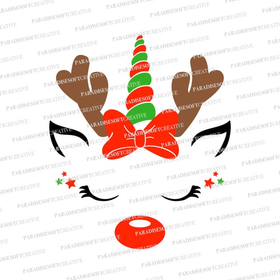 Download Unicorn Svg Christmas Unicorn Svg Reindeer Svg Winter Etsy