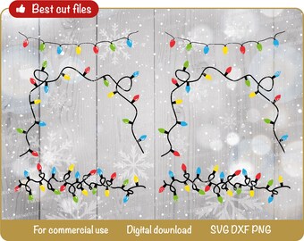 Luces de Navidad SVG, Luz de Navidad svg, Luces de Navidad pack svg, Christmas lights bundle DXF, Cricut, Silhouette Vector, Archivo digital