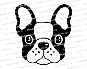 French Bulldog SVG, Frenchie SVG, Cute Dog SVG, Cute French Bulldog svg, Bulldog Vector, Cute Boston Terrier svg, Boston Terrier Vector