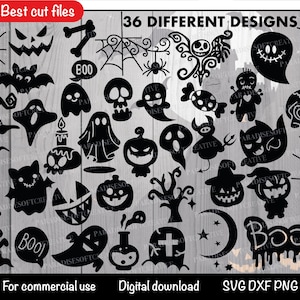 HALLOWEEN SVG Bundle, Halloween Clipart, Halloween Svg Cut Files for Cricut, Halloween Cut Files, Pumpkin SVG Vector, Digital File