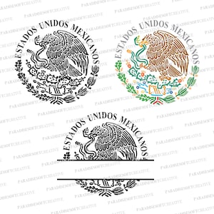 México escudo de armas svg, Águila México svg, México svg, México Frame svg, Mexican Seal SVG, Águila Gobierno Méxicano, Digital file