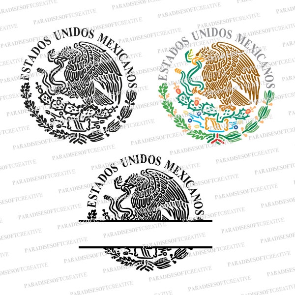 Mexican coat of arms svg, Mexican eagle svg, Mexico svg, Mexico Frame svg, Mexican Seal SVG, Eagle Government Coat Mexican, Digital file