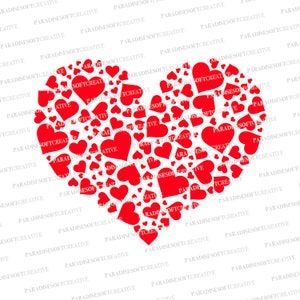 Corações vermelhos SVG, Coração SVG, Dia dos Namorados SVG, 14 de fevereiro svg, Solidariedade, Amor svg, Arquivo cortado, Arquivo digital