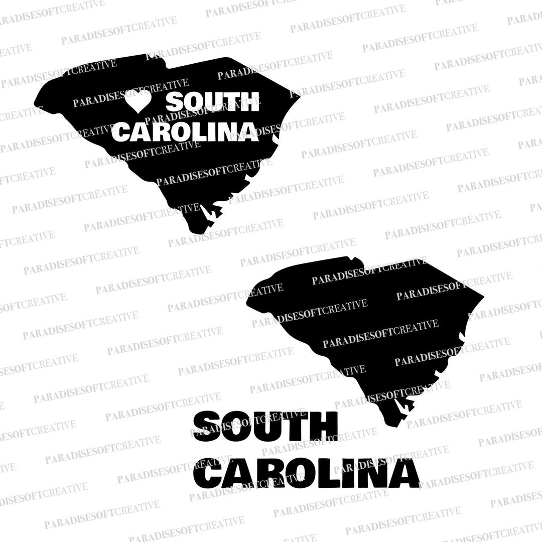 South Carolina Svg South Carolina Shape State South Carolina Etsy