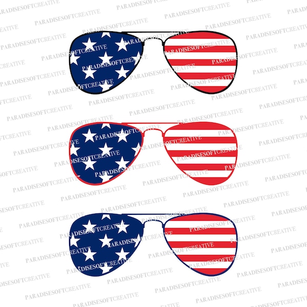 Bandera Estados Unidos svg, Bandera gafas de sol USA svg, Gafas de sol america, Gafas america svg, 4 de Julio svg, gafas cuatro de julio svg