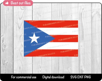 Puerto Rico Flag SVG, Puerto Rican flag SVG, boricua patriotic svg, Puerto Rico symbol svg, Puerto Rican flag DXF, Puertoriqueña Flag dxf