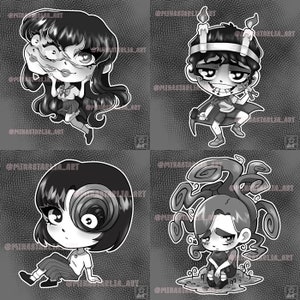  Print Black and White Thriller Horror Style Anime Junji Ito  Stickers 50pcs Kawakami Tomie Decals Stickers Vinyl Waterproof for Teens  Adults Laptop Bumper Computer Phone Guitar Luggage (Kawakami Tomie) :  Electronics