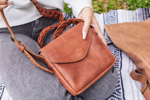 Sac à main à bandoulière vintage sac à bandoulière en cuir avec