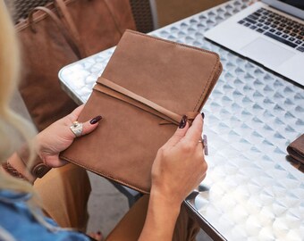 Leather Composition Notebook Cover with Journal Included