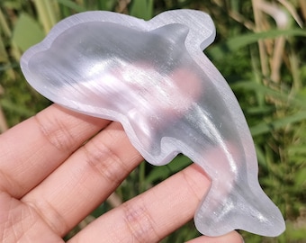 1PC Natural Selenite Dolphin,Quartz Crystal Dolphin,Energy Crystal,Crystal Animal,Crystal Carving,Home Decoration,Reiki Heal,Crystal Gift