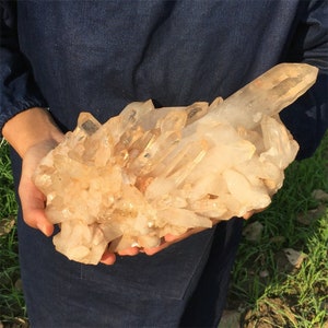 13.53LB Natural clear quartz cluster,Rock,Crystal VUG,Collection,Crystal Healing,Mineral Samples,Reiki Healing,Crystal Energy