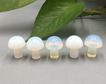 Opalite Quzrtz Hand Carved Mini Mushroom,Crystal Mushroom,Crystal Carving,Reiki Healing,Decoration,Gifts