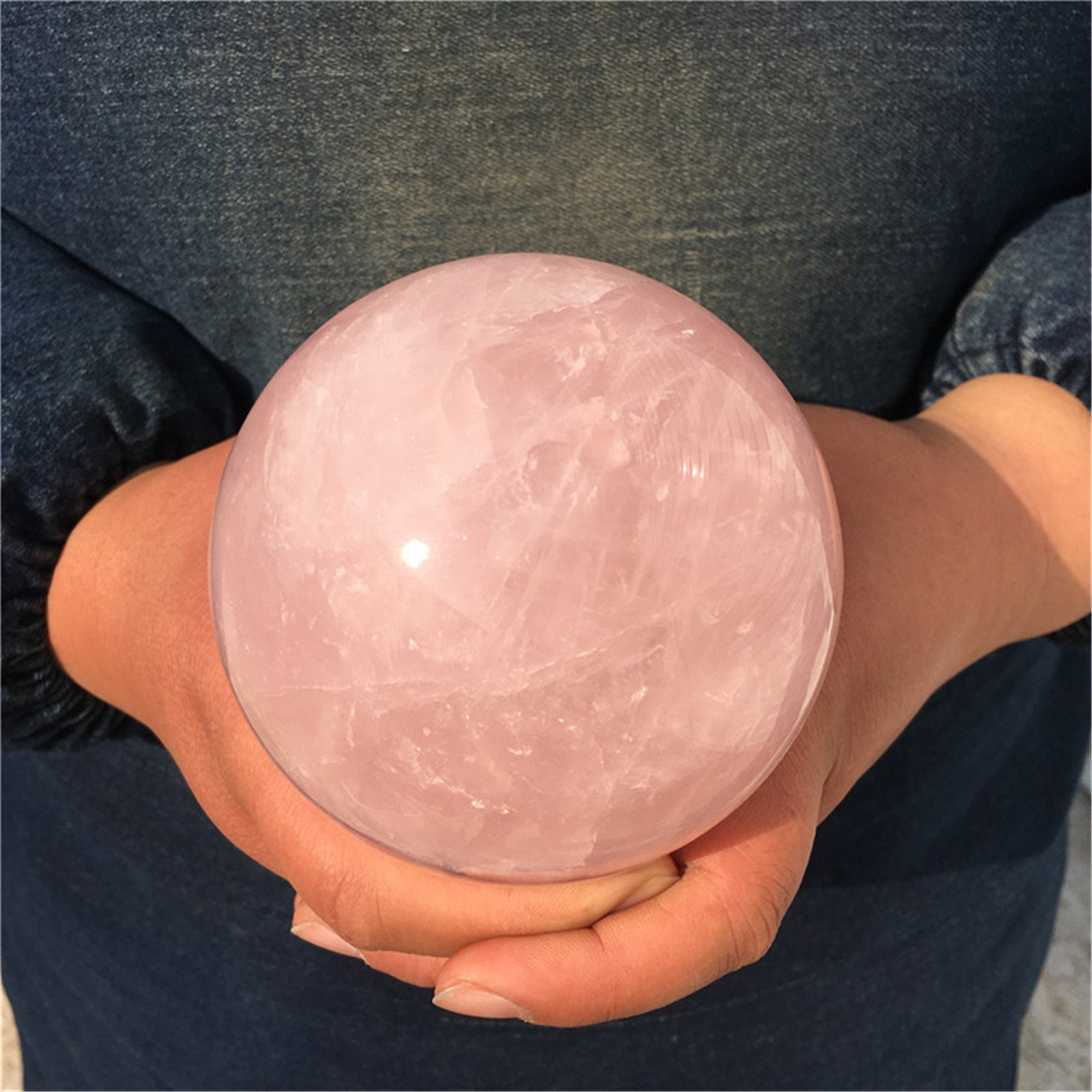 2.61LB Natural Rose Quartz Sphere Crystal BallDivination Etsy