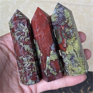 Natural Rare Dragon Blood Stone Obeliskquartz Crystalcrystal - Etsy