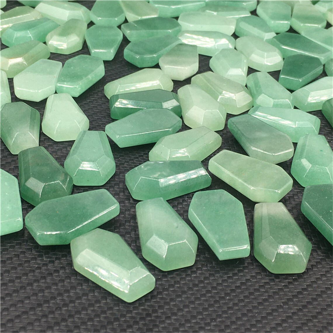 10pc Natural Aventurine Quartz Crystal CoffinCrystal Etsy