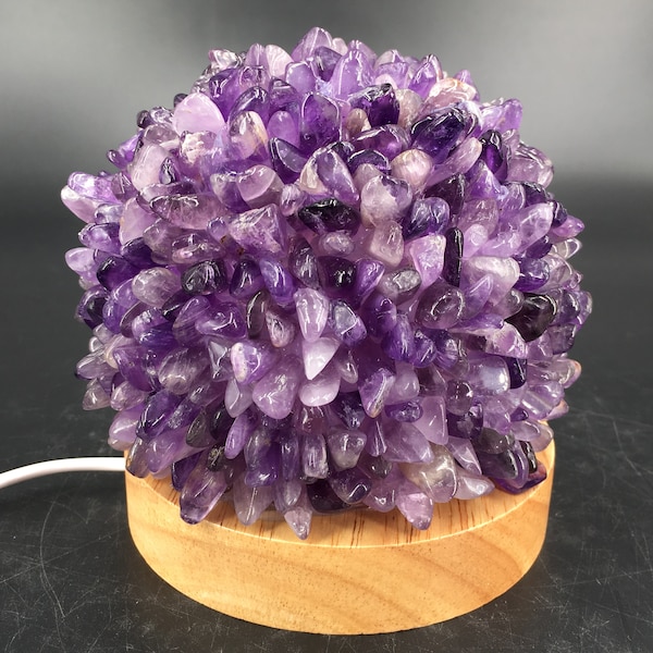 DIY DIY von Natürlichen Amethyst Nachtlicht Weiches Licht Dekoration für Schlafzimmer Traum Nachttischlampe Bastelartikel