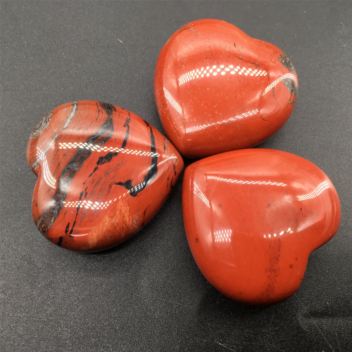 10pcs Natural Red Jasper Crystal HeartCrystal CarvingCrystal Etsy