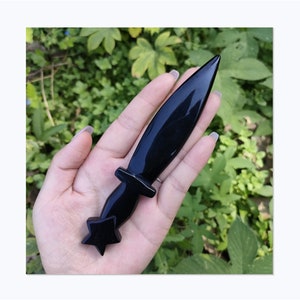 Pc Natural Obsidian Knife Quartz Dagger Crystal Dagger Quartz Knife