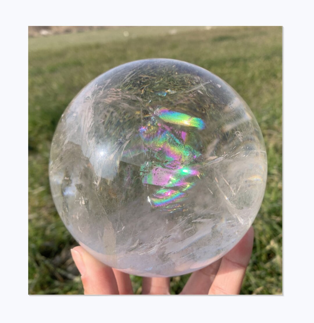 5.72LB Natural Clear Quartz Ball, Quartz Crystal Sphere, Reiki Healing