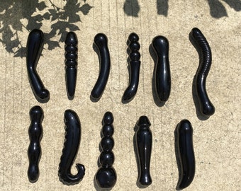 Natural Obsidian Female Vibrator,Crystal Massor,Quartz Massage Stick,Sex Toy,Dildo Massager,Mineral Samples,Home Decoration,Reiki Heal,Gift