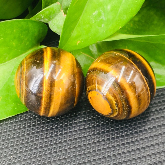 35mm Natural Tiger Eye Jasper Ball Quartz Crystal Sphere Etsy