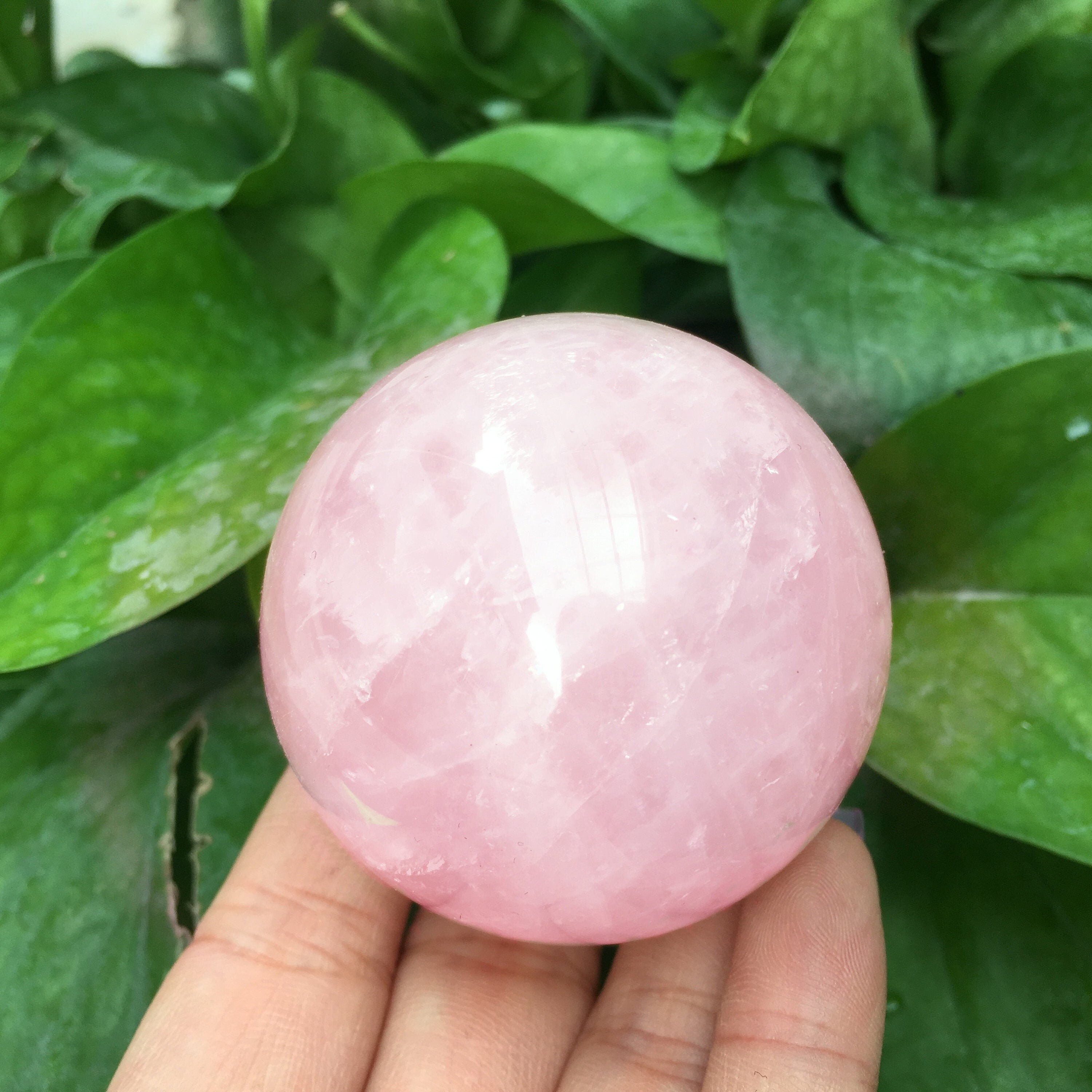50mm Natural rose quartz Ball Quartz Crystal sphere reiki Etsy