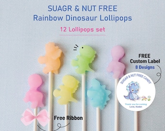 Sugar Free, 12 Dinosaur Lollipop, Dinosaur Party, Sugar Free Lollipop, Dinosaur Birthday, Dino Party, Dinosaur Treat