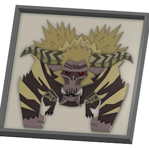 Monster Hunter Tile - Furious Rajang - 3D Printable Model File - Buy3Get1MysteryFree