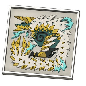 Monster Hunter Tile - Zinogre - 3D Printable Model File