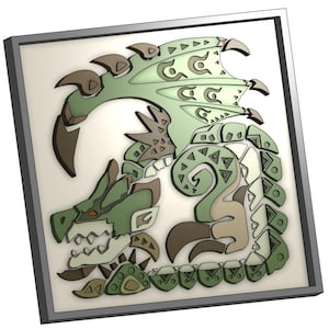 Monster Hunter Tile - Rathian - 3D Printable Model File - Buy3Get1MysteryFree