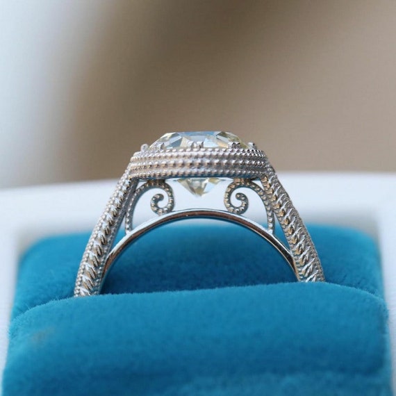 Milgrain shop engagement ring
