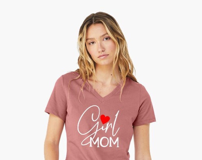 Girl Mom - Woman's V-neck T-shirt