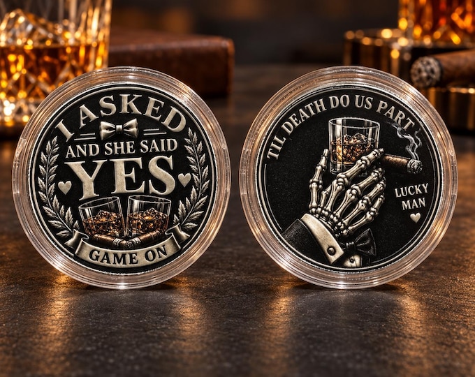 I Asked and She Said Yes! Til Death Do us Part Challenge Coin