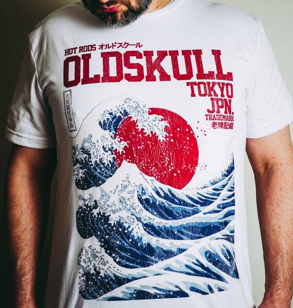 Japanese Wave Shirt by Oldskull Shirts 