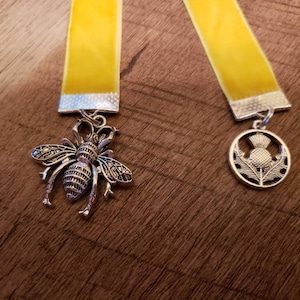 Bee-Outlander Inspired Ribbon Bookmark