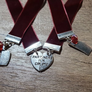 Partners in Crime Best Friends Bookmark Set