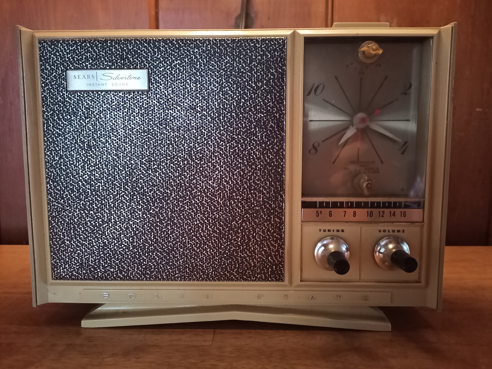 Sears Silvertone Solid State Clock Radio Model 42 Vintage Etsy