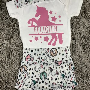 Personalized Unicorn outfit for baby/child