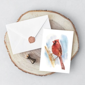 Männlicher roter Kardinal – digitale Postkarte – Sofort-Download-Karte – kein physisches Produkt – einzigartige Vogel-Grußkarte für ihn – hergestellt in der Ukraine