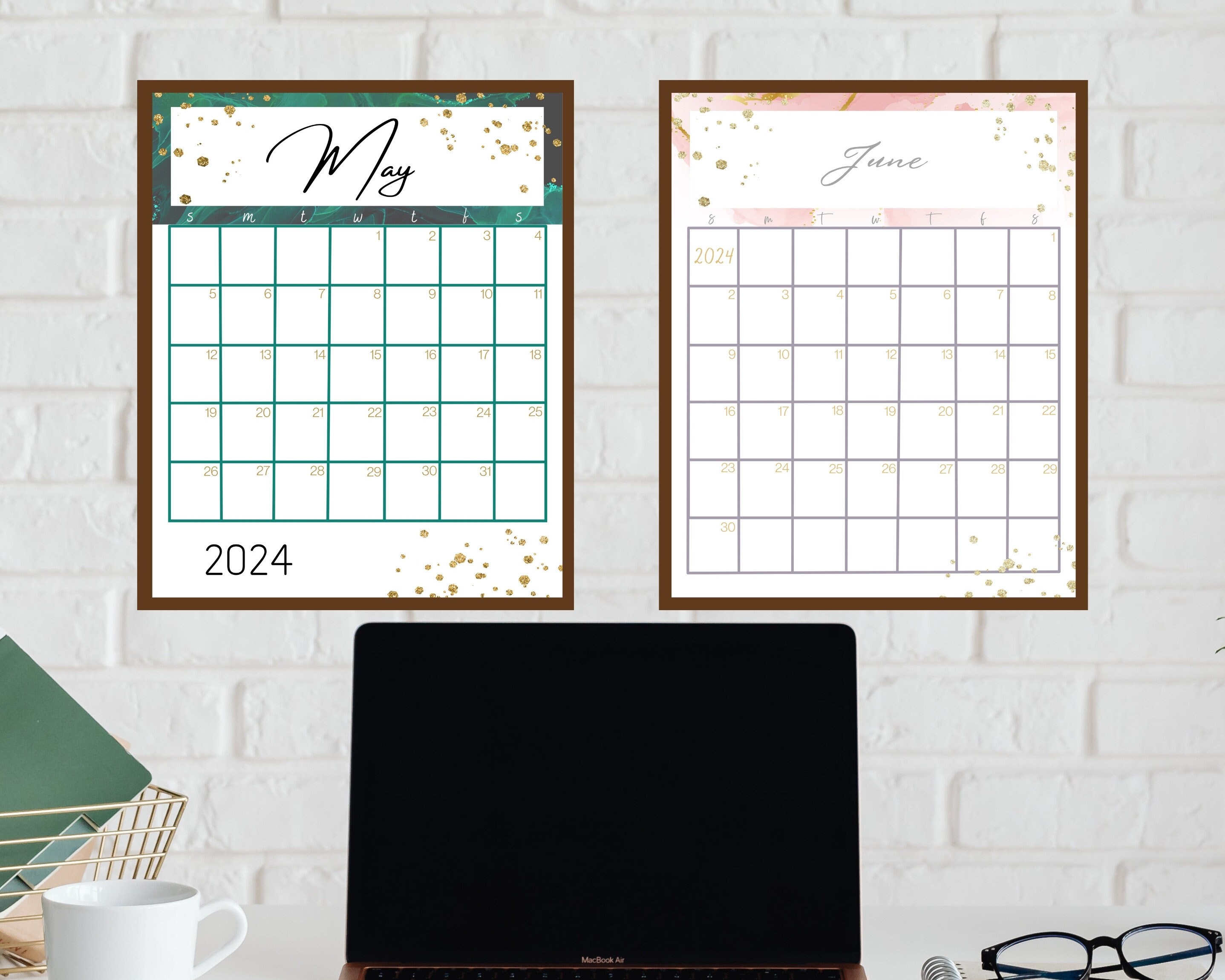 12 Month Calendar Pages, Printable Calendars 2024, Calendar Planner